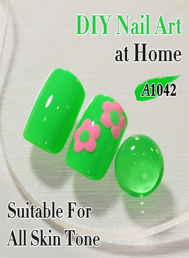 دابل ريذم طلاء أظافر جل مزدوج الإيقاع 0.50 أونصة، خالٍ من الهيماتوكسيلين، نفس اللون، نفس الزجاجة، ذهبي دائري شفاف محايد طبيعي حليبي 15 مل، طلاء أظافر جل بالأشعة فوق البنفسجية، فن اصنعه بنفسك في المنزل (أخضر نيون - C1042) - Image 2